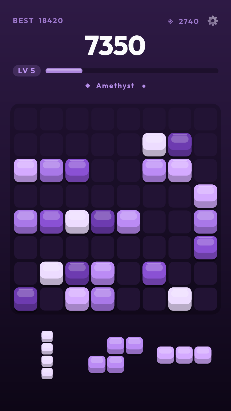 An Amethyst board at the Rough tier